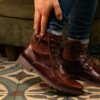 Botines en Cuero Valentín Coñac