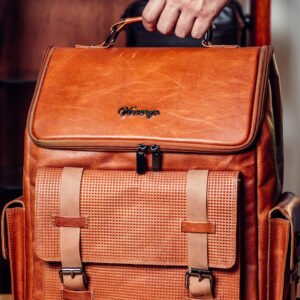 MORRAL NÓMADA VINCENZO EN CUERO COÑAC