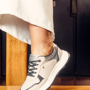 TENIS ADELE BEIGE NEGRO